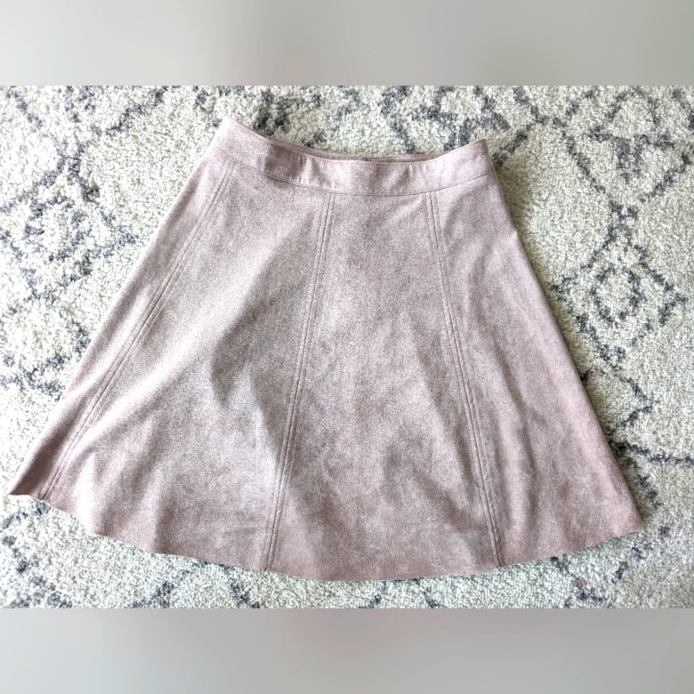 Suede mini skirt